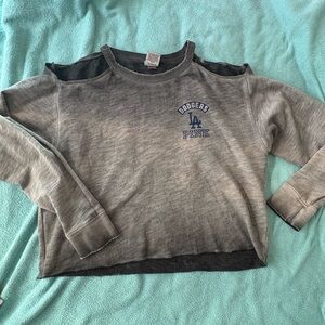 PINK Victoria's Secret Gray dodgers Sweatshirt